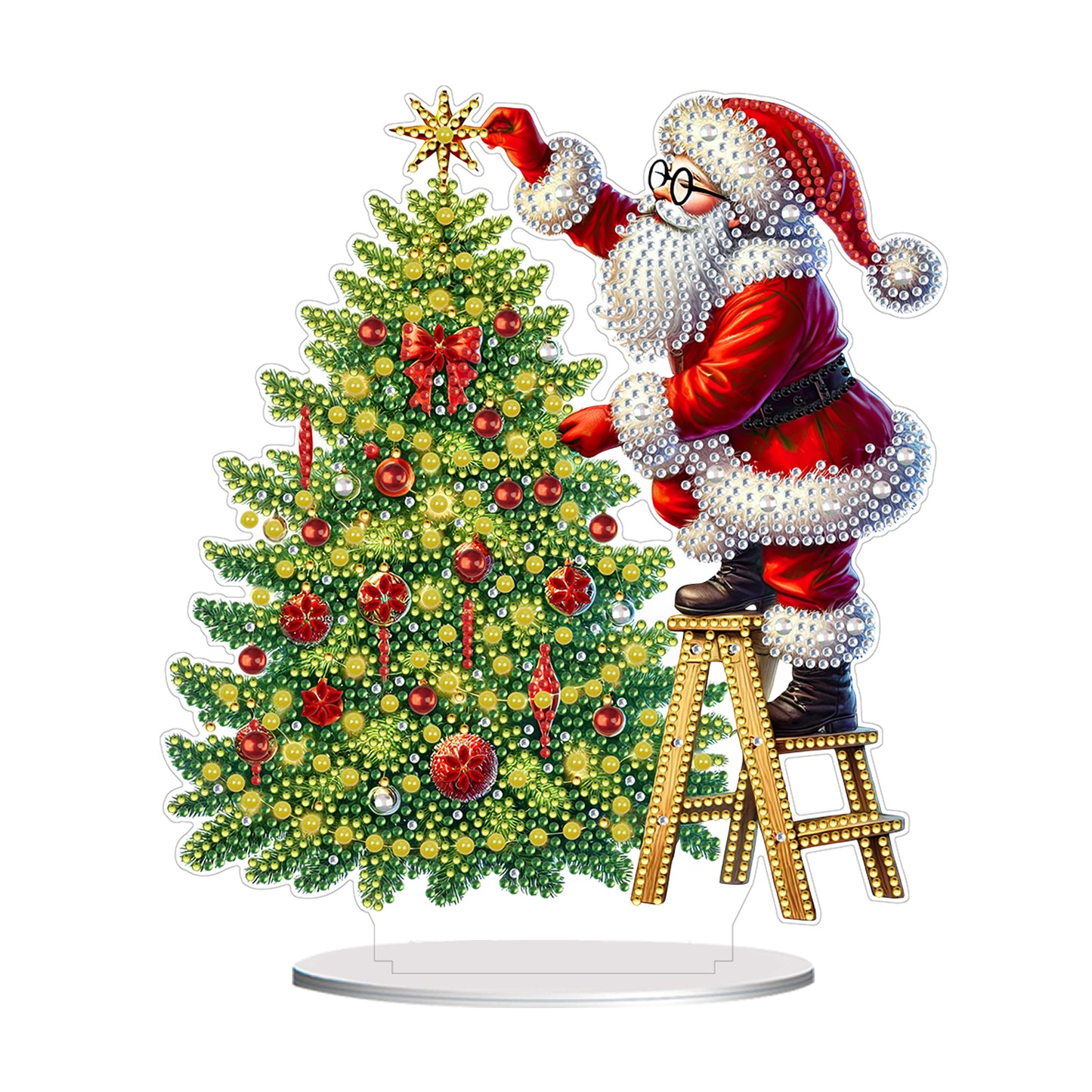 2D Flat Xmas DIY Desktop Diamond Art Kits Diamond Painting Desktop Ornaments Kit