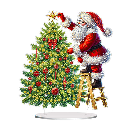 2D Flat Xmas DIY Desktop Diamond Art Kits Diamond Painting Desktop Ornaments Kit