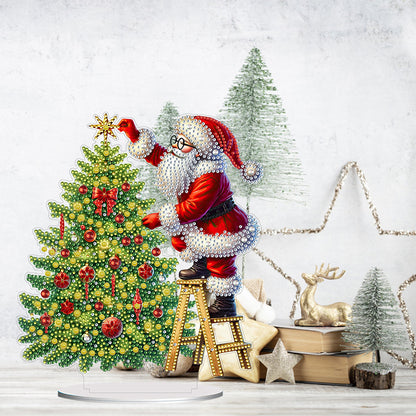 2D Flat Xmas DIY Desktop Diamond Art Kits Diamond Painting Desktop Ornaments Kit