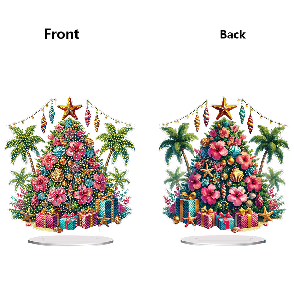 2D Flat Xmas DIY Desktop Diamond Art Kits Diamond Painting Desktop Ornaments Kit