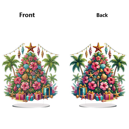 2D Flat Xmas DIY Desktop Diamond Art Kits Diamond Painting Desktop Ornaments Kit