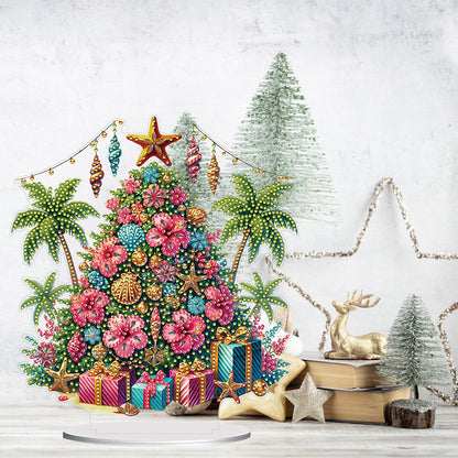 2D Flat Xmas DIY Desktop Diamond Art Kits Diamond Painting Desktop Ornaments Kit