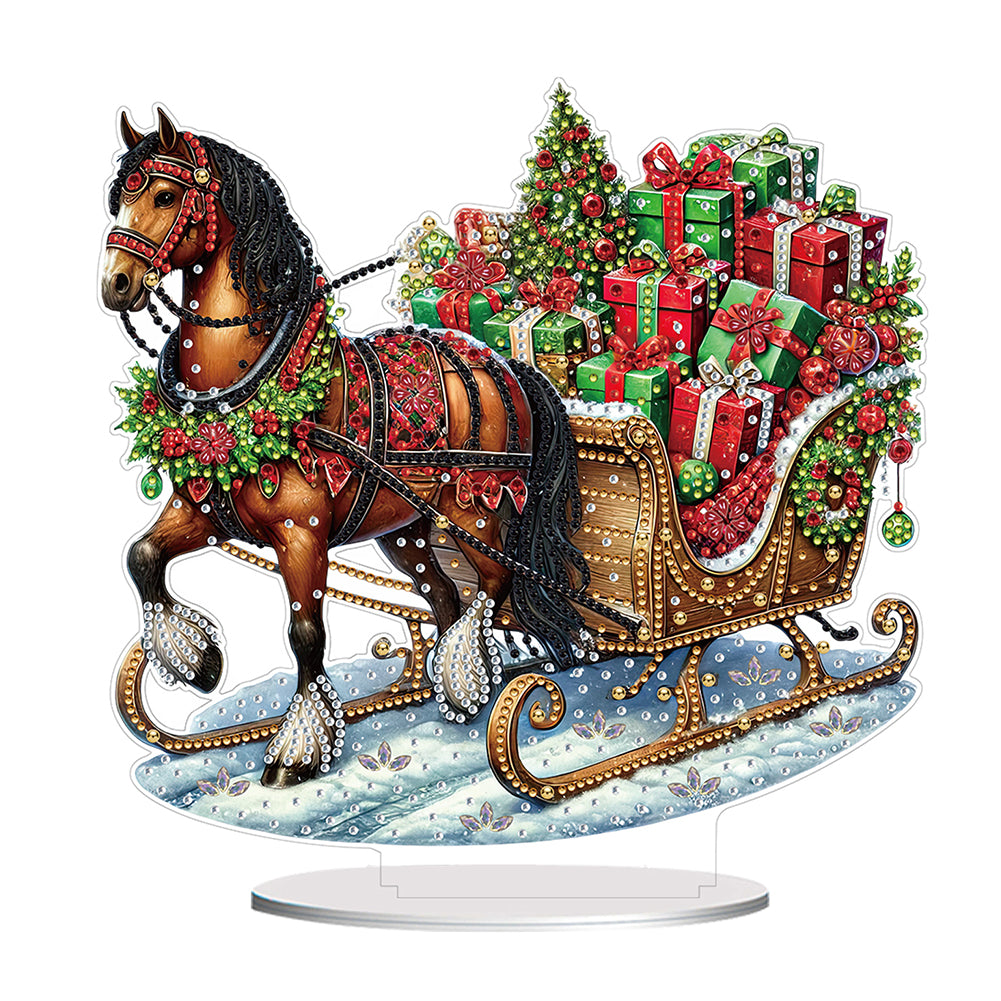 2D Flat Xmas DIY Desktop Diamond Art Kits Diamond Painting Desktop Ornaments Kit