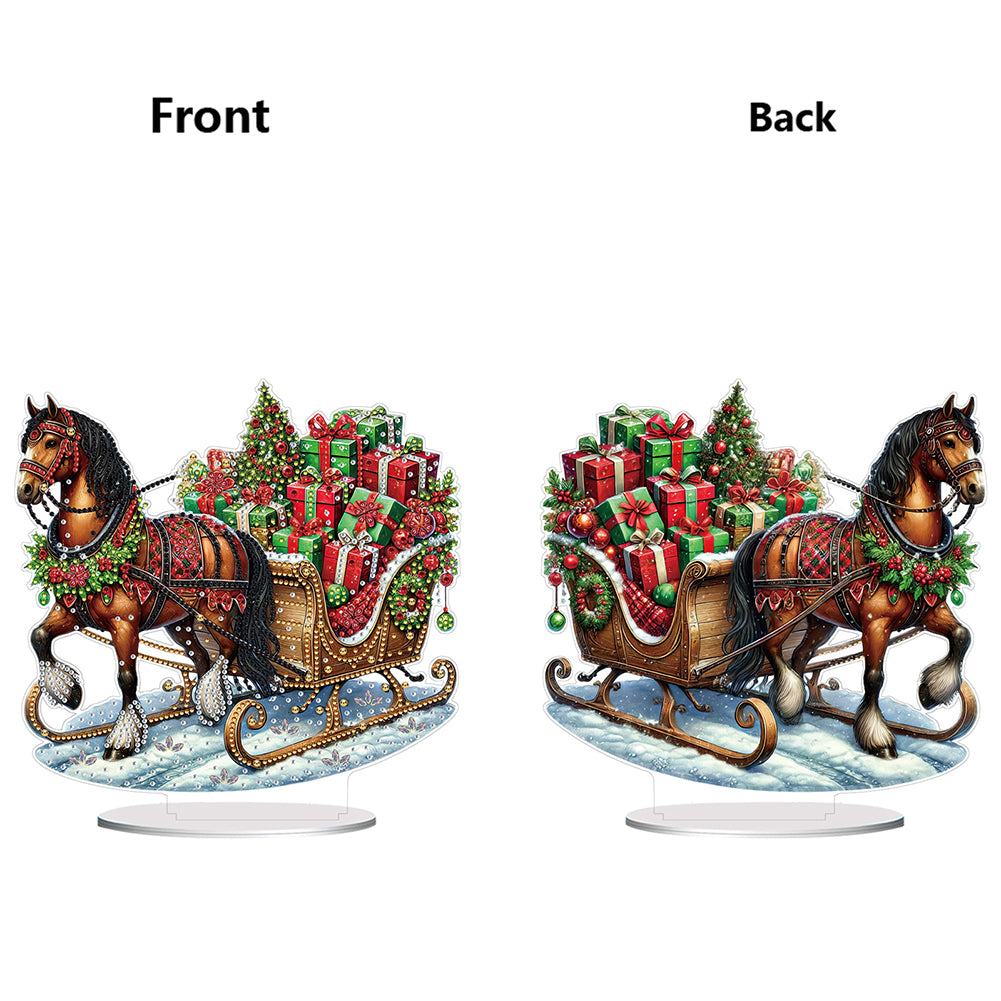 2D Flat Xmas DIY Desktop Diamond Art Kits Diamond Painting Desktop Ornaments Kit