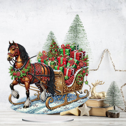 2D Flat Xmas DIY Desktop Diamond Art Kits Diamond Painting Desktop Ornaments Kit