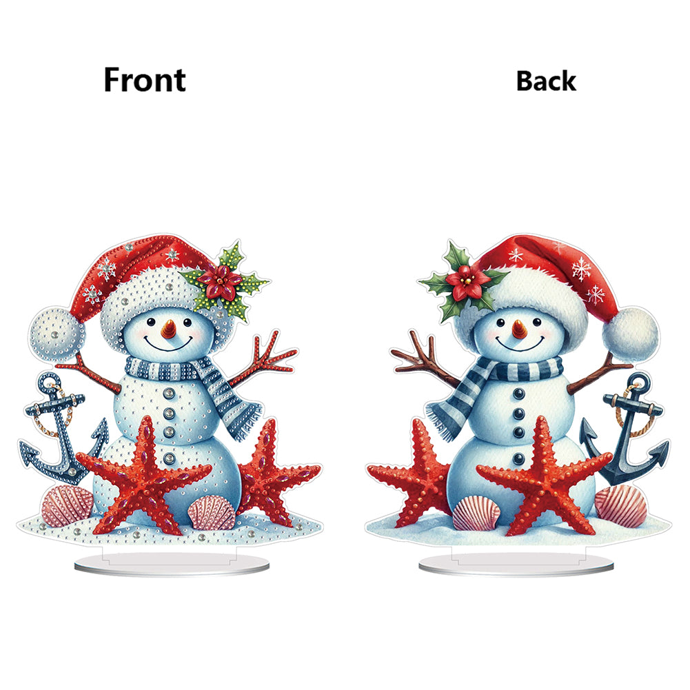 2D Flat Xmas DIY Desktop Diamond Art Kits Diamond Painting Desktop Ornaments Kit