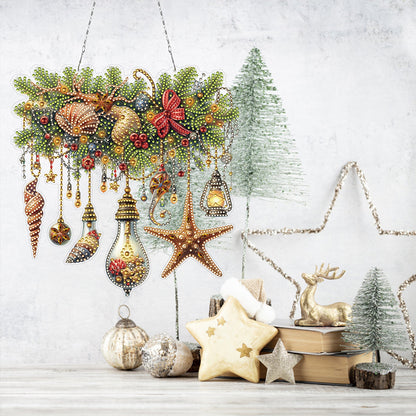 Xmas 2D Flat DIY Diamond Art Pendant Special Shape Wall Decor for Home & Windows