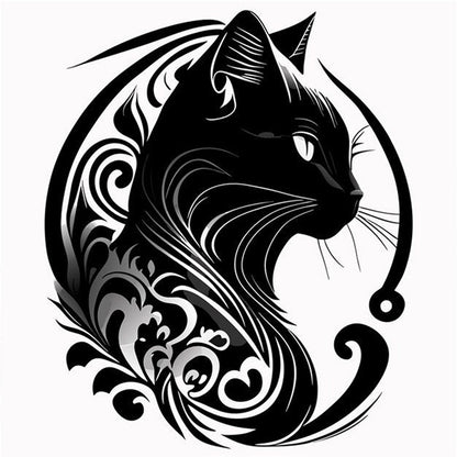 Silhouette-Cat - 11CT Stamped Cross Stitch 40*40CM