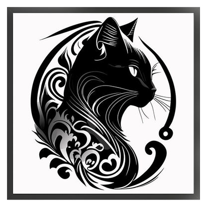 Silhouette-Cat - 11CT Stamped Cross Stitch 40*40CM