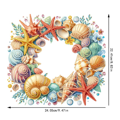 Wreath Acrylic 2D Flat DIY Diamond Art Pendant Window Hanging Art for Home Decor