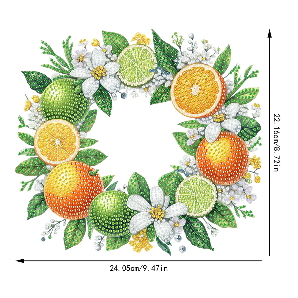 Wreath Acrylic 2D Flat DIY Diamond Art Pendant Window Hanging Art for Home Decor