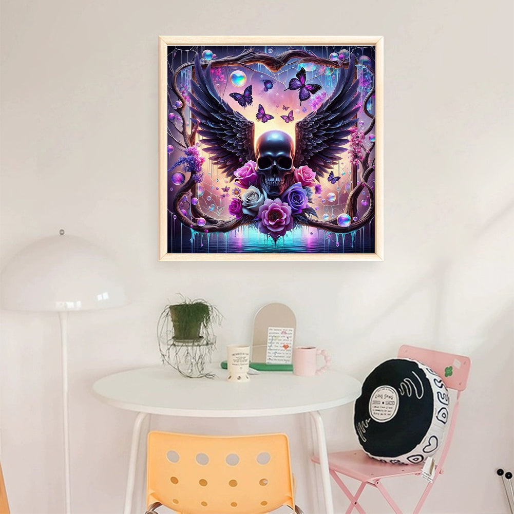 Skull Wings - 11CT Stamped Cross Stitch 40*40CM