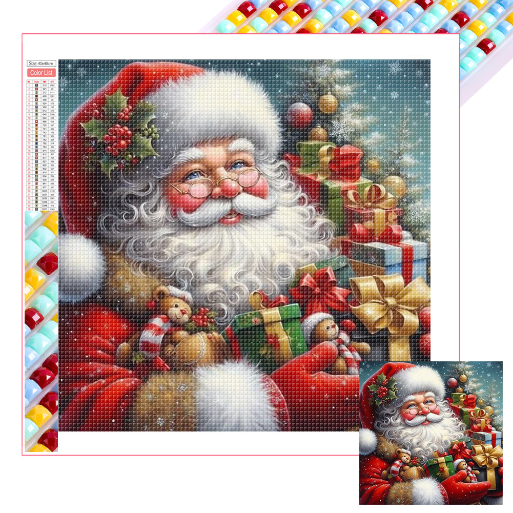 Christmas Santa Claus - Full Square Drill Diamond Painting 30*30CM