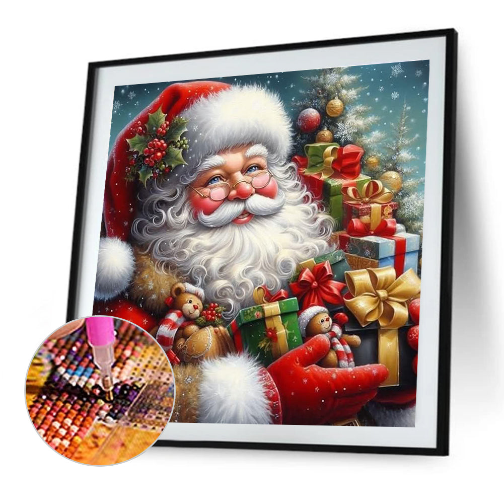 Christmas Santa Claus - Full Square Drill Diamond Painting 30*30CM