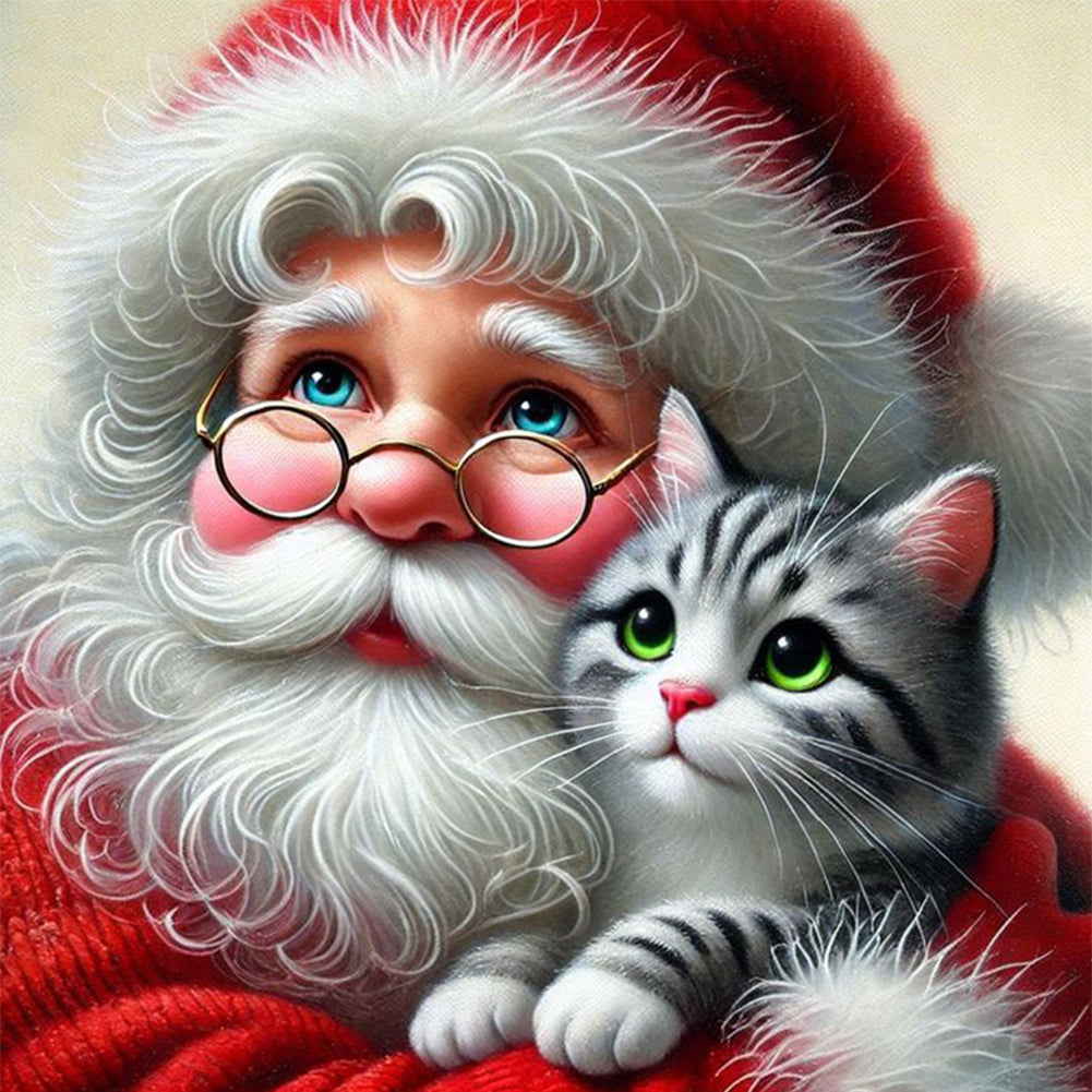 Christmas Santa Claus - Full Square Drill Diamond Painting 30*30CM