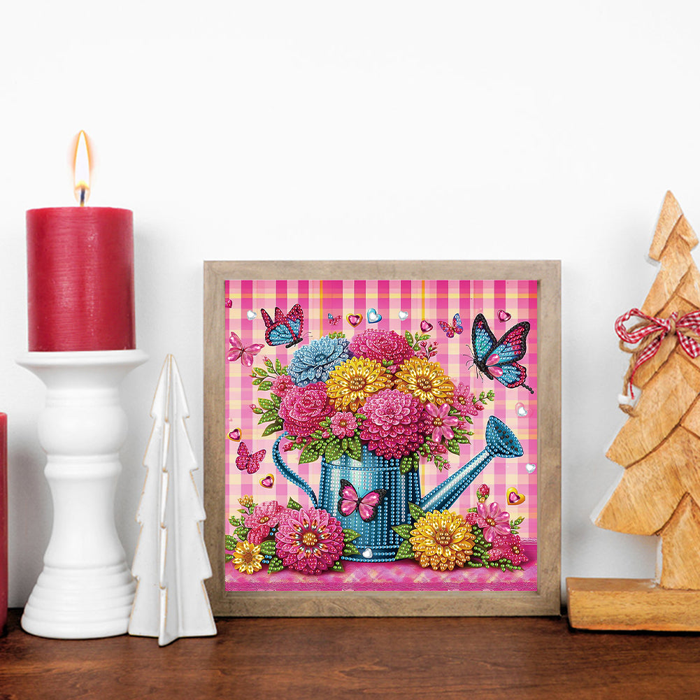 Kettle Bouquet - Special Shaped Drill Diamond Painting 30*30CM