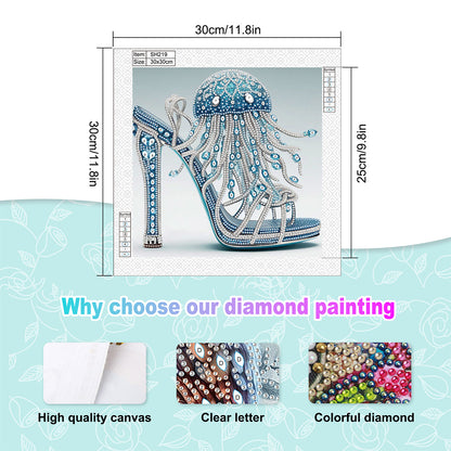 High Heel Jellyfish - Special Shaped Drill Diamond Painting 30*30CM