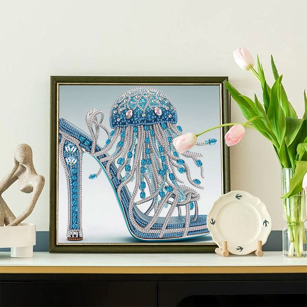High Heel Jellyfish - Special Shaped Drill Diamond Painting 30*30CM