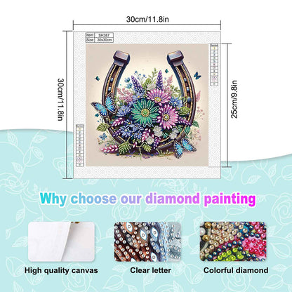 Horseshoe Bouquet - Special Shaped Drill Diamond Painting 30*30CM