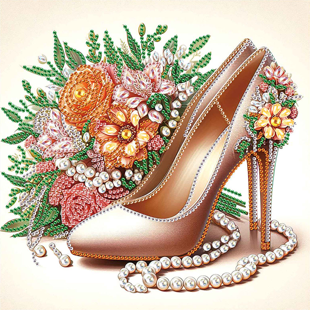 High Heel Bouquet - Special Shaped Drill Diamond Painting 30*30CM