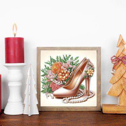 High Heel Bouquet - Special Shaped Drill Diamond Painting 30*30CM