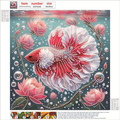 Colorful Fantasy Fish - Special Shaped Drill Diamond Painting 30*30CM