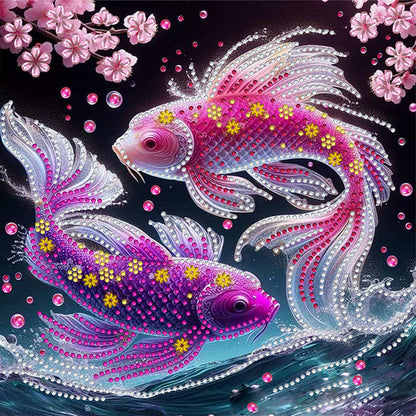 Colorful Fantasy Fish - Special Shaped Drill Diamond Painting 30*30CM