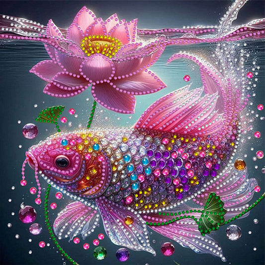 Colorful Fantasy Fish - Special Shaped Drill Diamond Painting 30*30CM