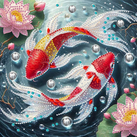 Colorful Fantasy Fish - Special Shaped Drill Diamond Painting 30*30CM