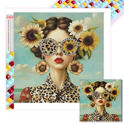Sunflower Girl - Full Square Drill Diamond Painting 40*40CM