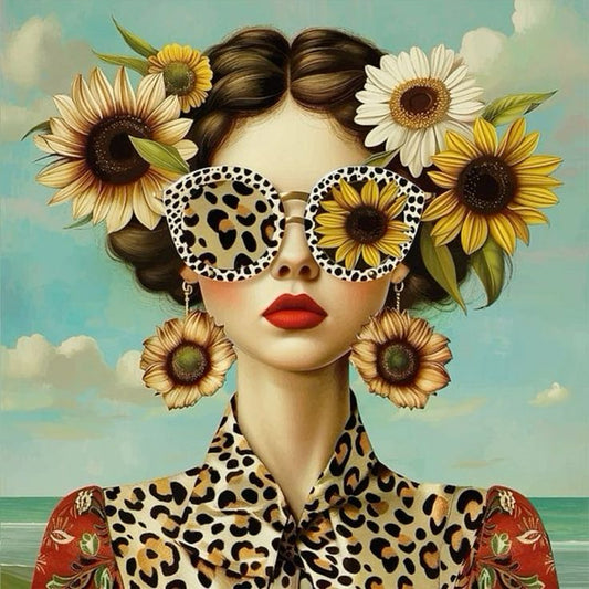 Sunflower Girl - Full Square Drill Diamond Painting 40*40CM