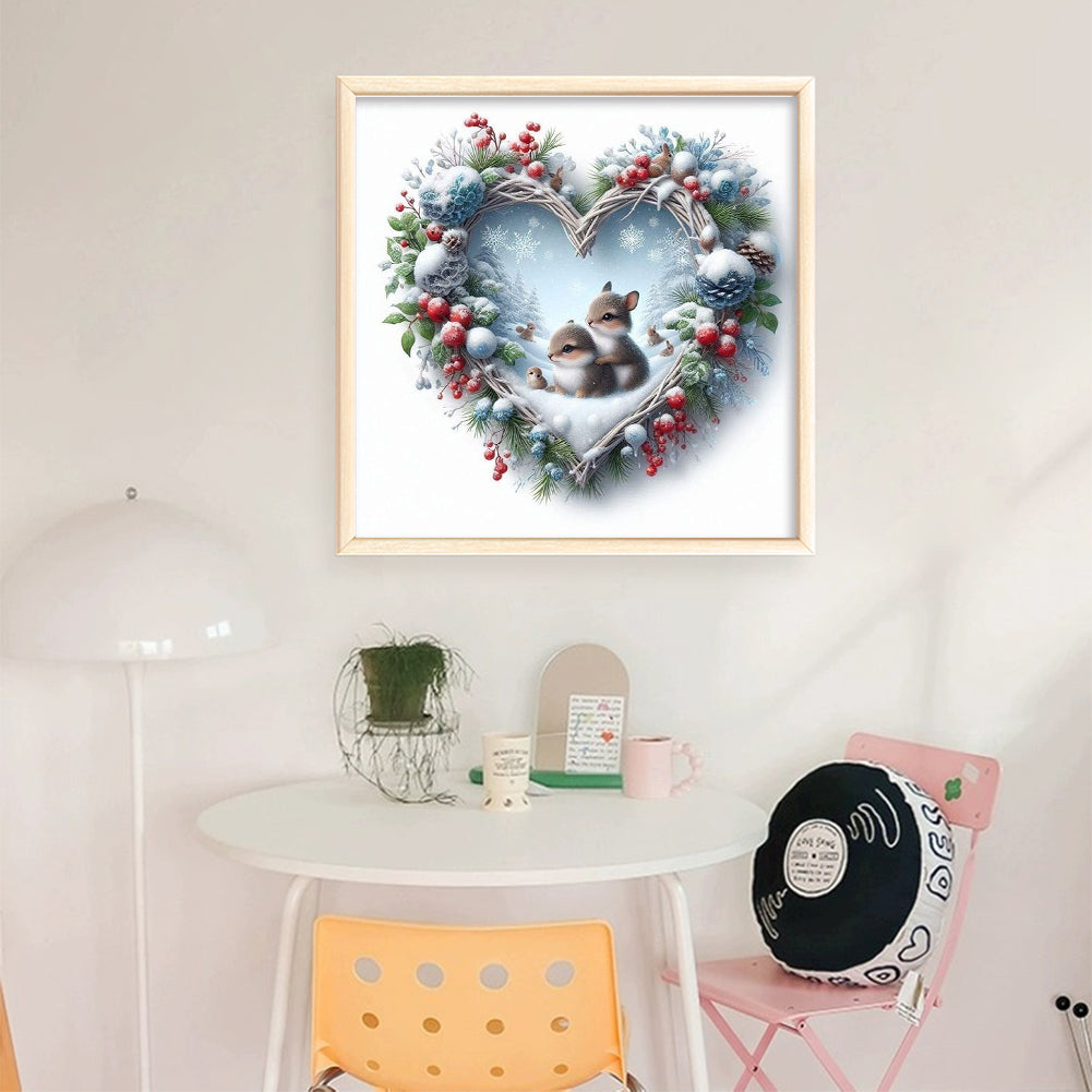 Love Snow Scenery - 11CT Stamped Cross Stitch 45*45CM