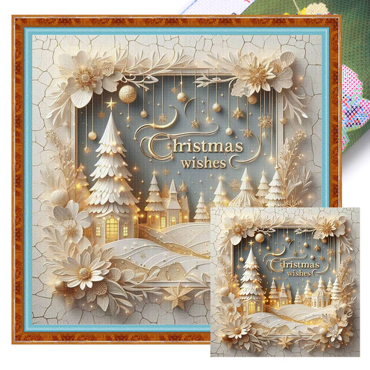 Christmas Scenery - 11CT Stamped Cross Stitch 40*40CM