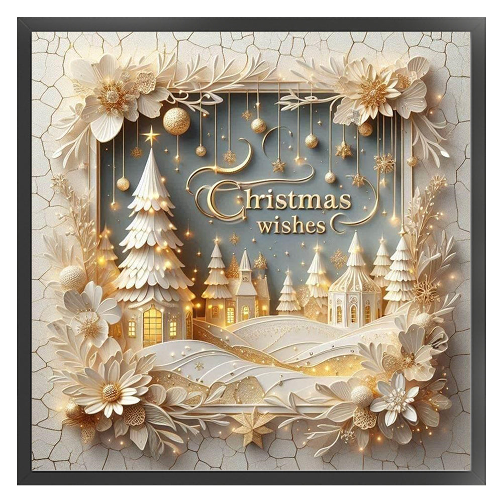 Christmas Scenery - 11CT Stamped Cross Stitch 40*40CM