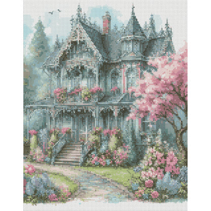 Castle House - Full Round Drill Diamond Painting 40*50CM