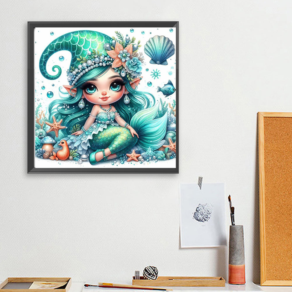 Ocean Girl - Full Square Drill Diamond Painting 30*30CM