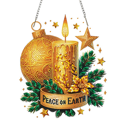 Christmas Theme 2D Flat DIY Hanging Diamond Art Kits Home Wall Decoration Crafts