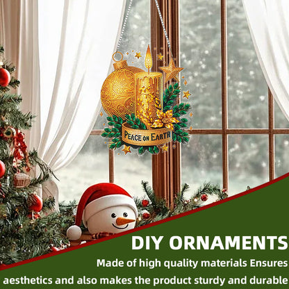 Christmas Theme 2D Flat DIY Hanging Diamond Art Kits Home Wall Decoration Crafts