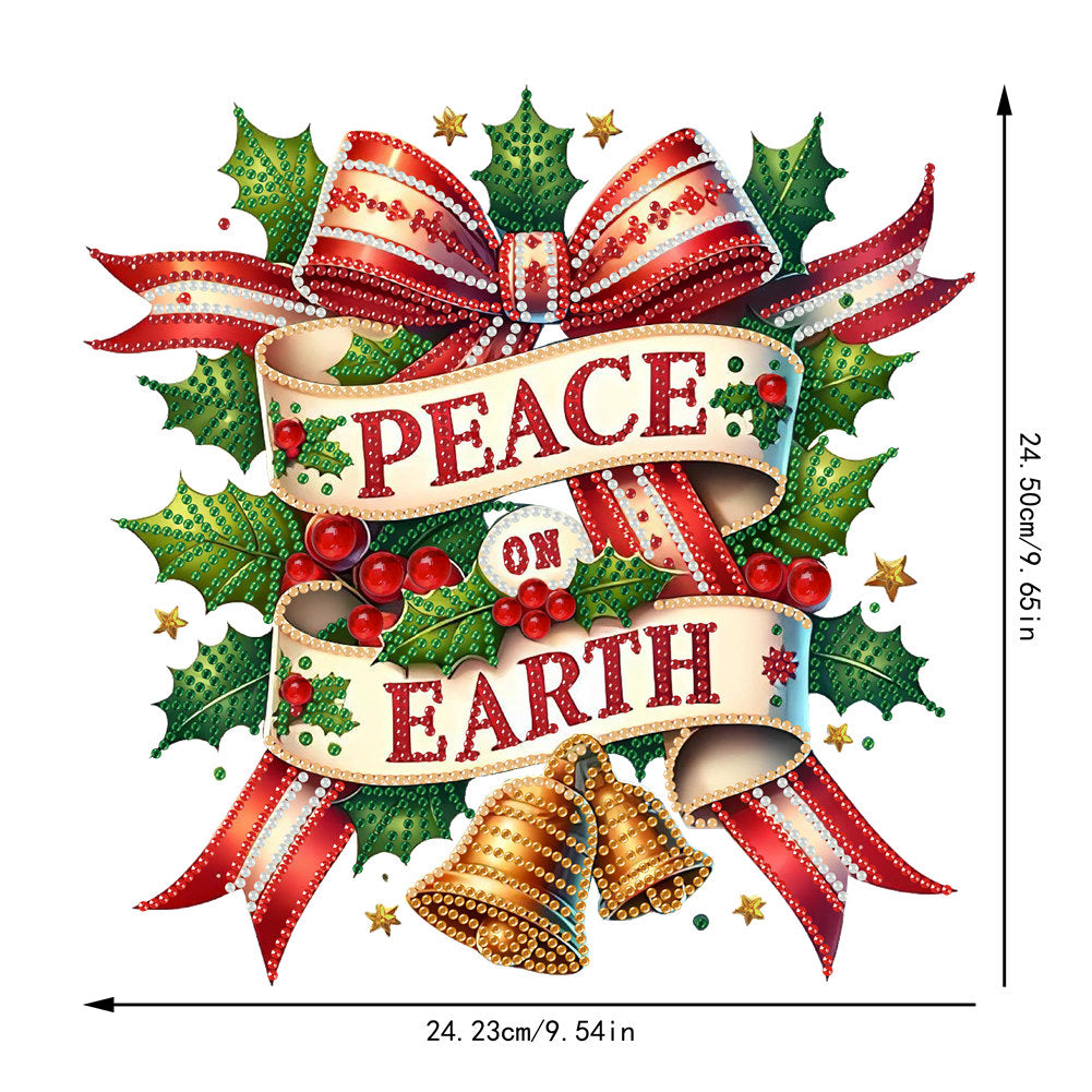 Christmas Theme 2D Flat DIY Hanging Diamond Art Kits Home Wall Decoration Crafts