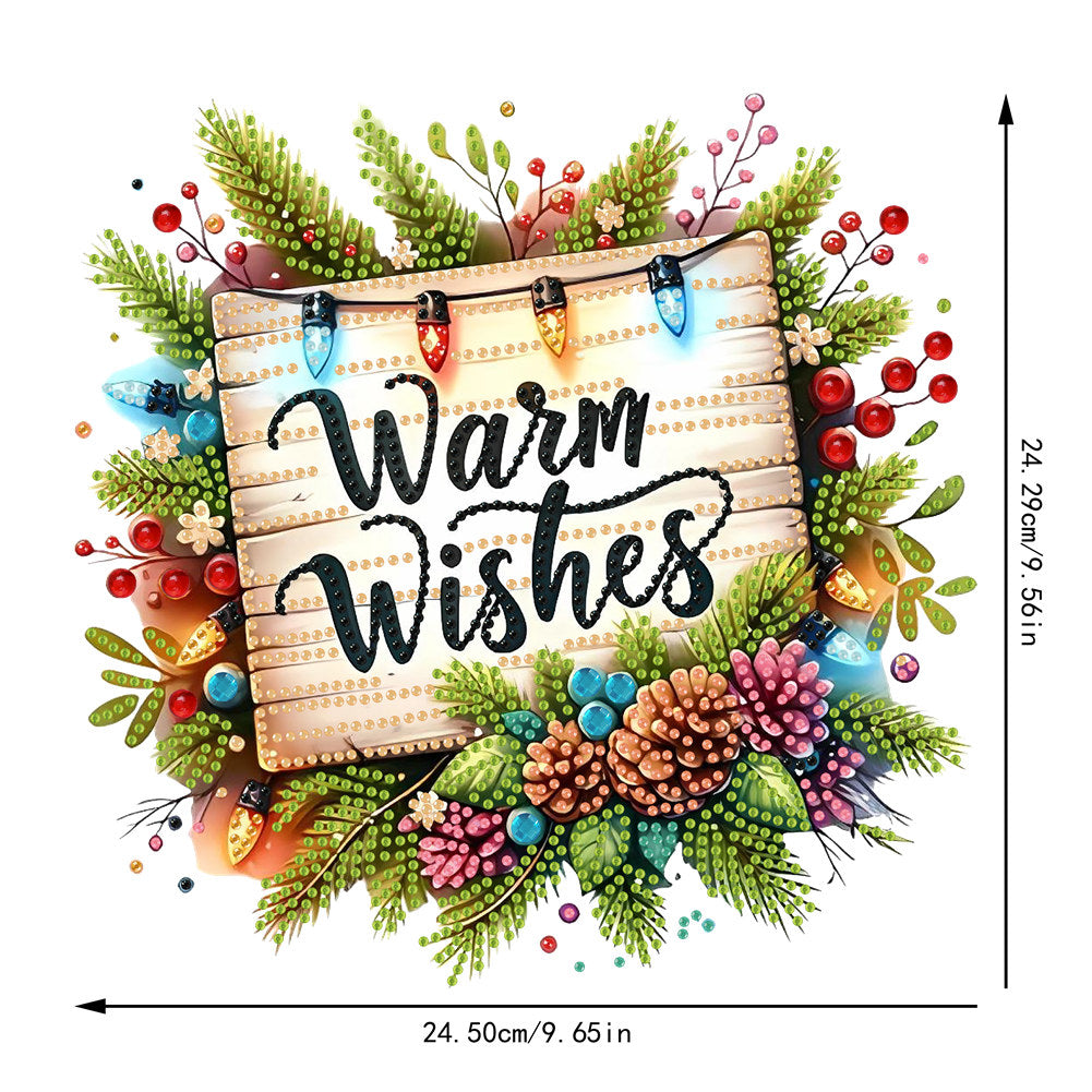 Christmas Theme 2D Flat DIY Hanging Diamond Art Kits Home Wall Decoration Crafts