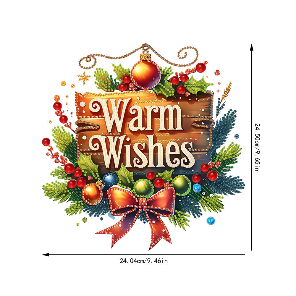 Christmas Theme 2D Flat DIY Hanging Diamond Art Kits Home Wall Decoration Crafts