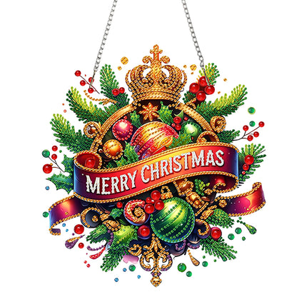 Christmas Theme 2D Flat DIY Hanging Diamond Art Kits Home Wall Decoration Crafts