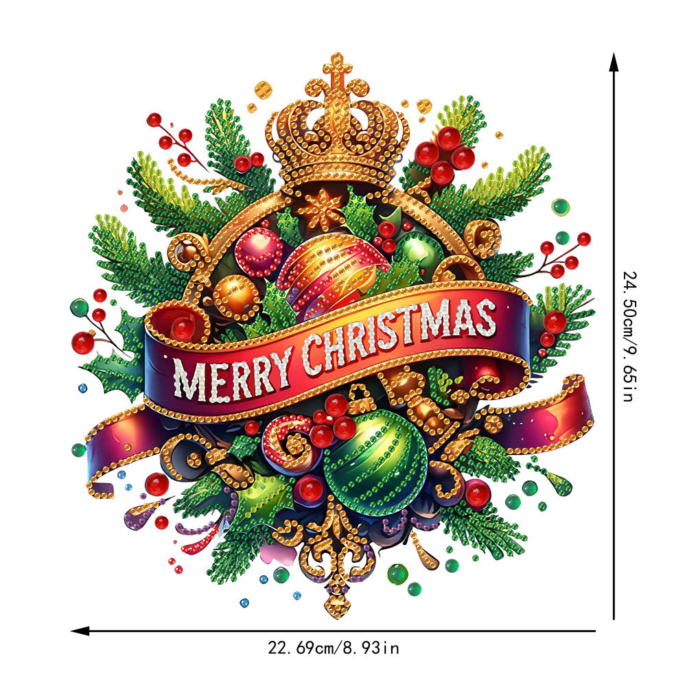 Christmas Theme 2D Flat DIY Hanging Diamond Art Kits Home Wall Decoration Crafts