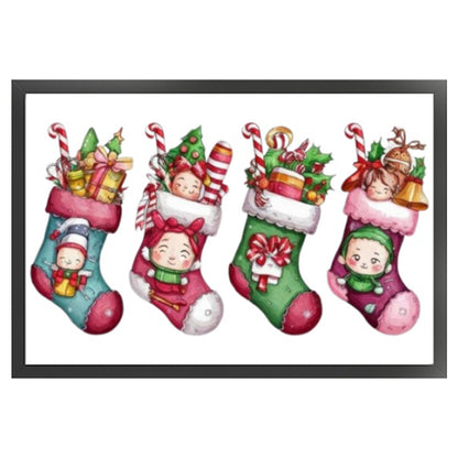 Christmas Stocking - 14CT Stamped Cross Stitch 60*40CM
