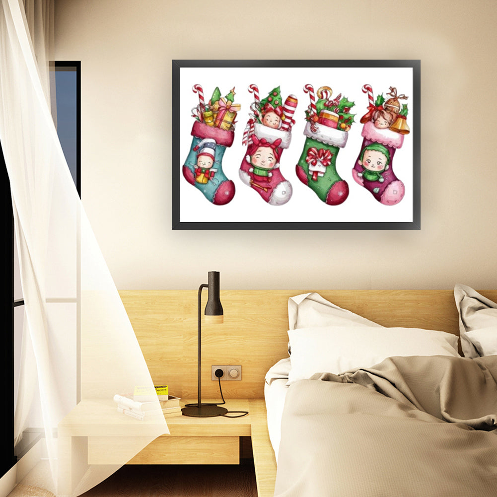 Christmas Stocking - 14CT Stamped Cross Stitch 60*40CM