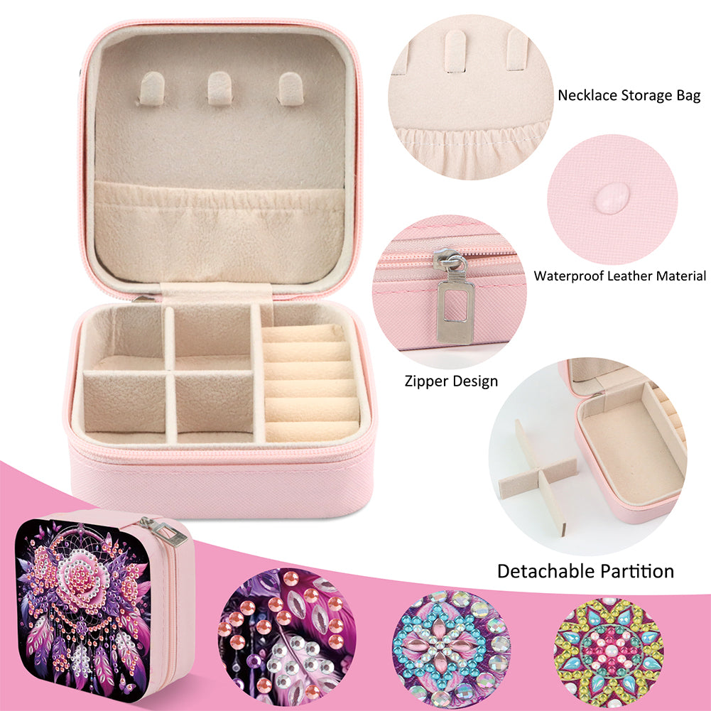 DIY Diamond Painting Kit Rotatable Mirror with Diamond Painting Jewelry Box