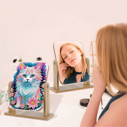 DIY Diamond Painting Kit Rotatable Mirror with Diamond Painting Jewelry Box