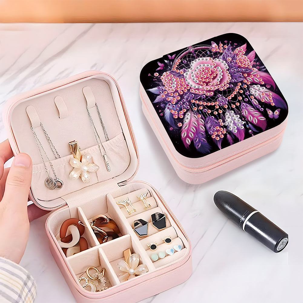 DIY Diamond Painting Kit Rotatable Mirror with Diamond Painting Jewelry Box