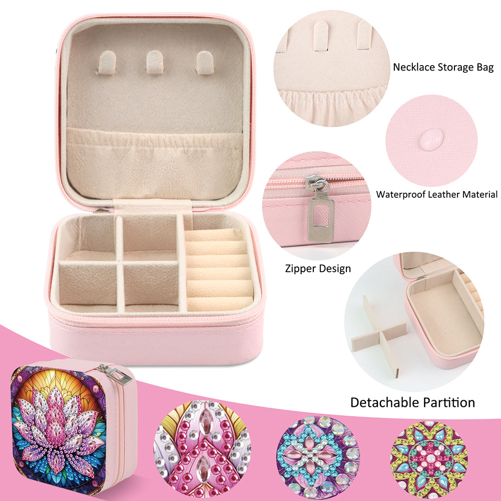 DIY Diamond Painting Kit Rotatable Mirror with Diamond Painting Jewelry Box