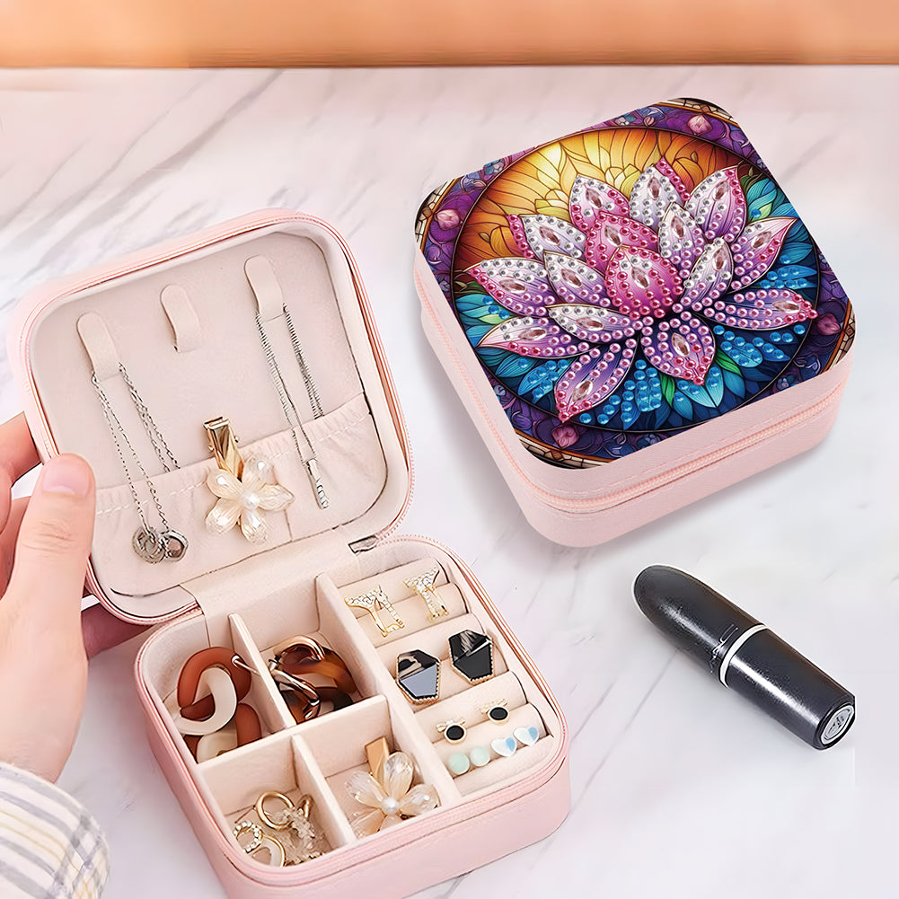 DIY Diamond Painting Kit Rotatable Mirror with Diamond Painting Jewelry Box